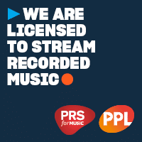 We are licensed to stream recorded audio.

PRS for music
PPL